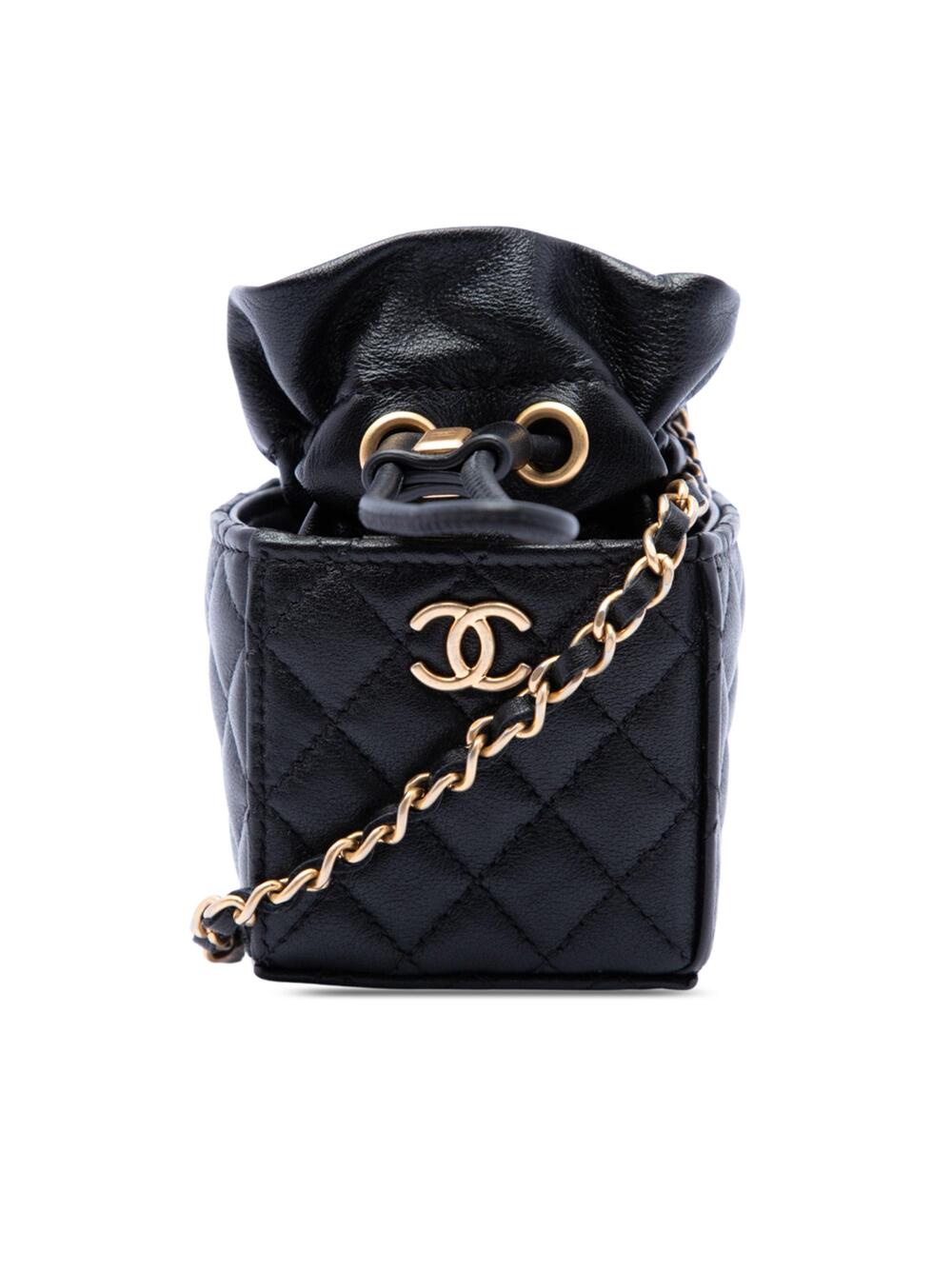Chanel Drawstring Square Bucket Bag #376008C21B